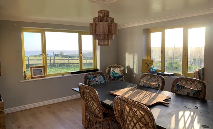 Dine with sweeping views of the coastline